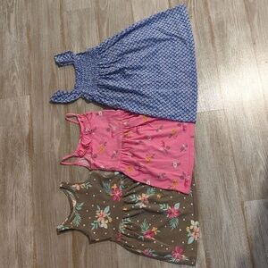 Carters, Lot of 3, 4T, dresses. All made from 100% cotton CUTE